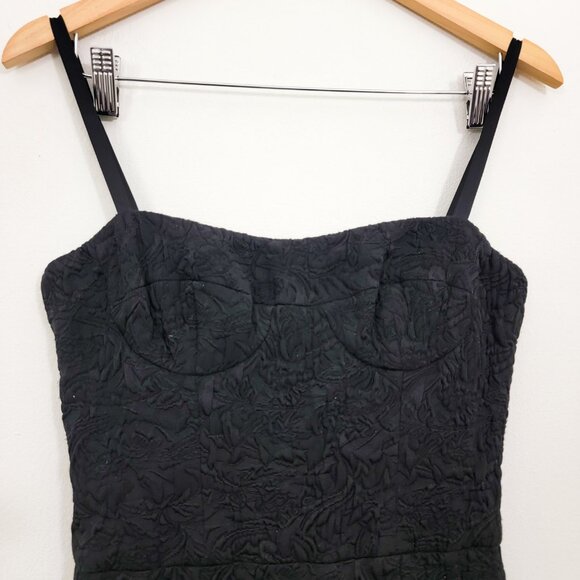 Dolce & Gabbana Textured Jacquard Corset Bustier Mini Dress in Black 40 4 - Picture 2 of 7